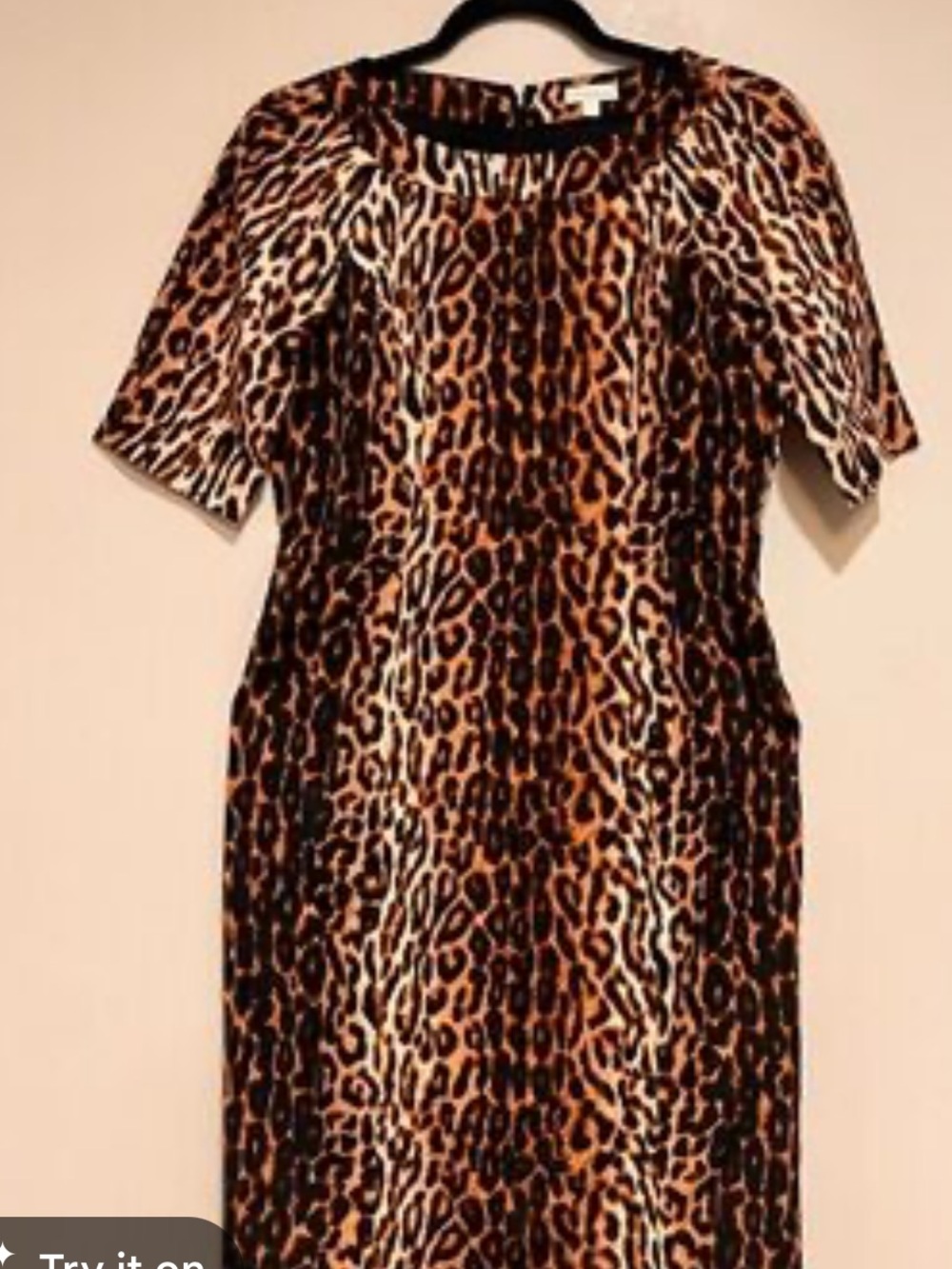 Shoshanna Women's Leopard Print Sheath Mini Dress - Brown - Picture 3 of 6